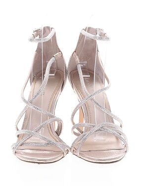 Gianni Bini Blush Sparkle Strappy Ankle Heels